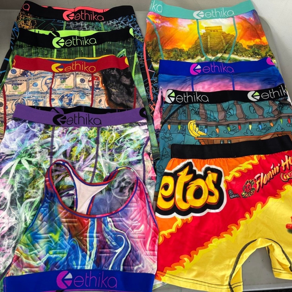 Ethika Women's Biker Compression Shorts Lot Sz S + Sports Bra M 9 Pieces
